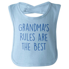 Grandma's Rules Are The Best Infant Baby Bib-Direct To Garment Print-Brisco Baby