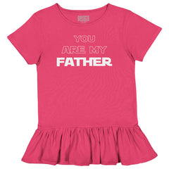 You Are My Father Toddler Ruffle Bottom Tee-Direct To Garment Print-Brisco Baby