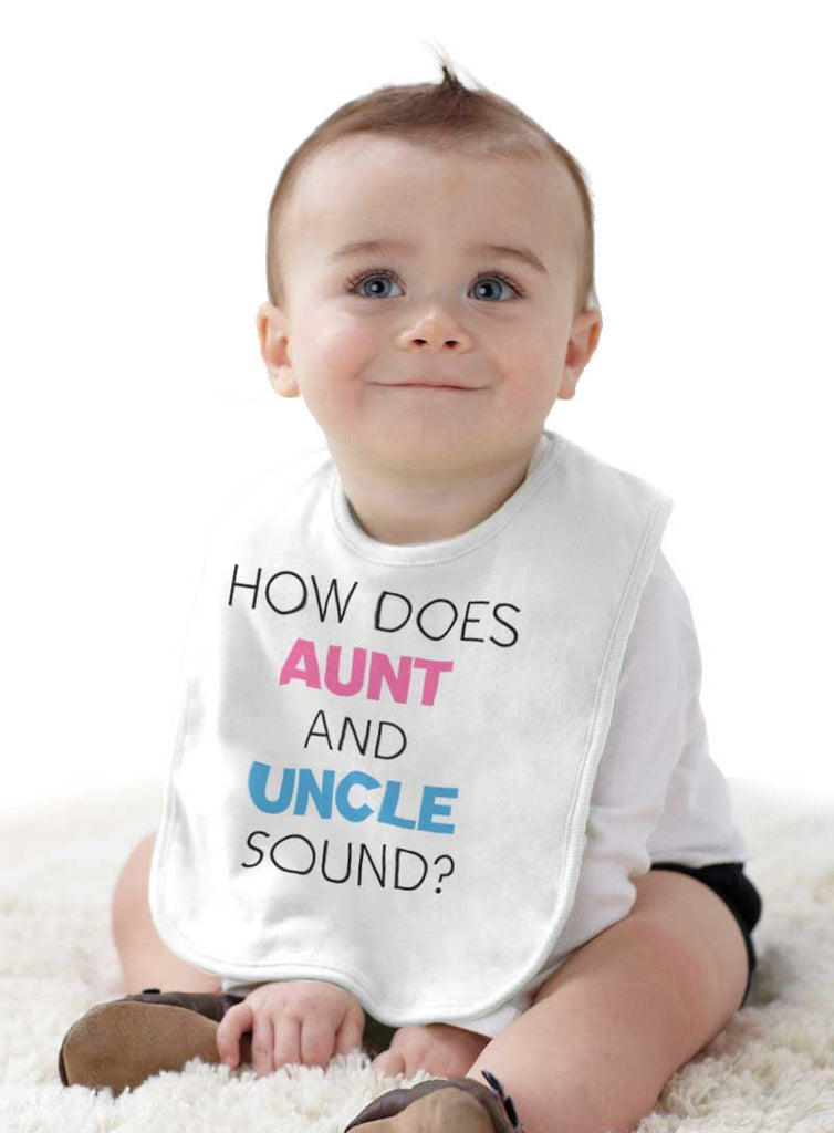 Aunt And Uncle Sound Infant Baby Bib-Direct To Garment Print-Brisco Baby