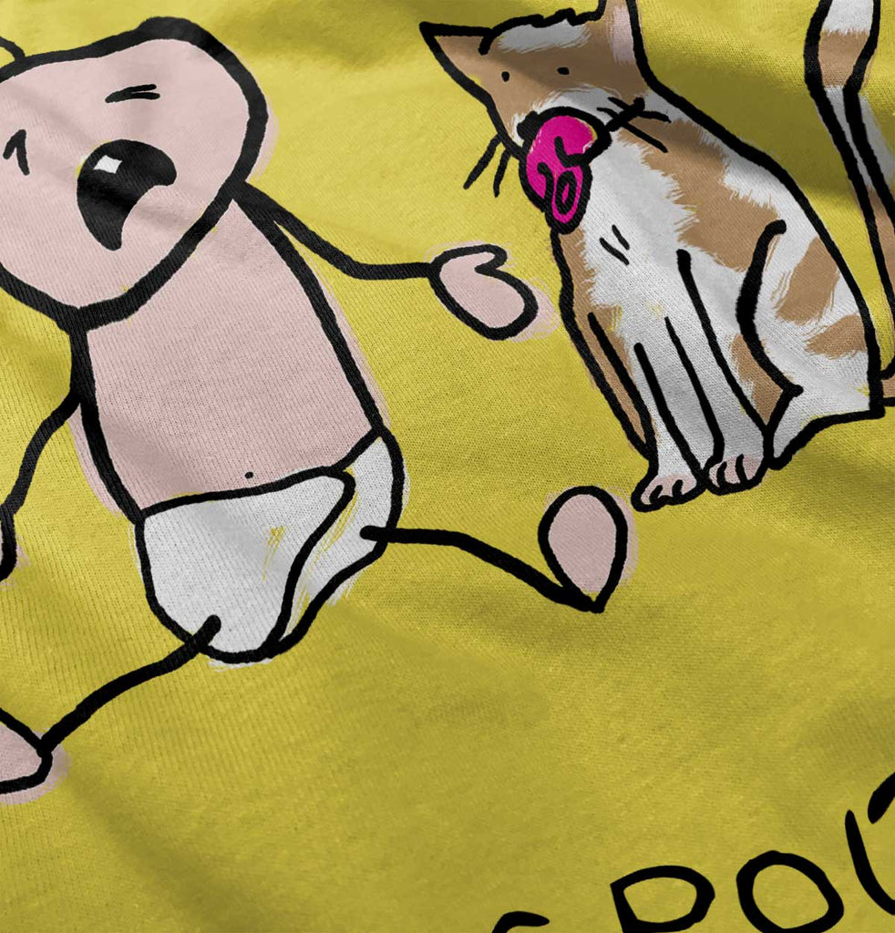 Cat Pacifier Romper Bodysuit-Direct To Garment Print-Brisco Baby