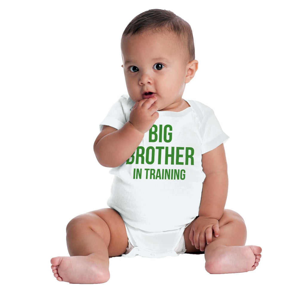 Big Brother In Training Romper Bodysuit-Direct To Garment Print-Brisco Baby