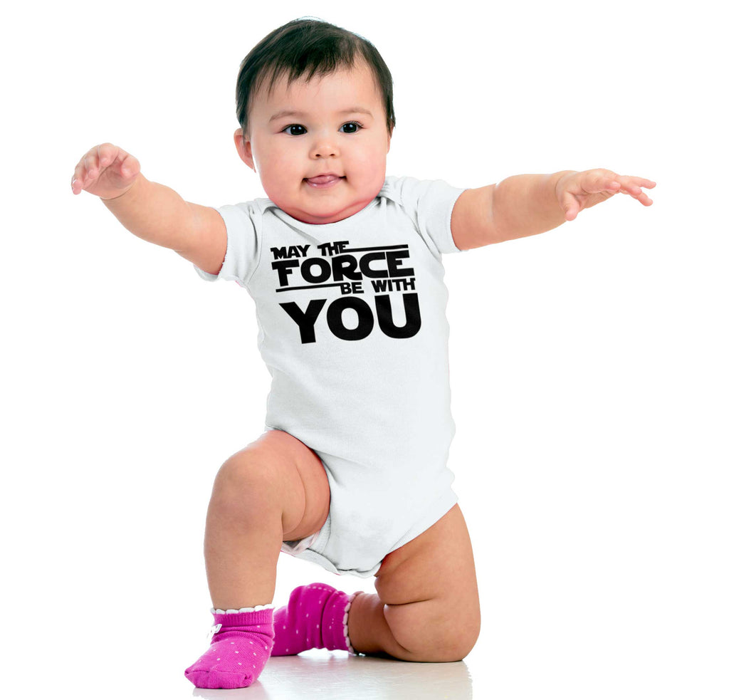 Force Be With You Romper Bodysuit-Direct To Garment Print-Brisco Baby