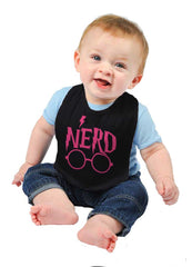 Nerd Harry Potter Infant Baby Bib-Direct To Garment Print-Brisco Baby