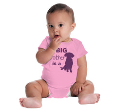 Brother is a Dog Romper Bodysuit-Direct To Garment Print-Brisco Baby