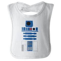R2D2 Infant Baby Bib-Direct To Garment Print-Brisco Baby