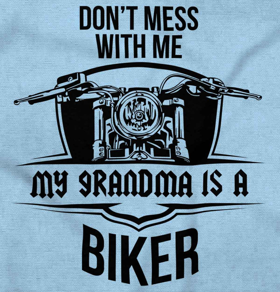 Biker Grandma Infant Baby Bib-Direct To Garment Print-Brisco Baby