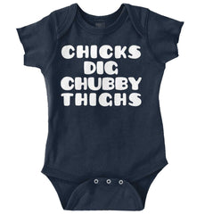 Chubby Thighs Romper Bodysuit-Direct To Garment Print-Brisco Baby