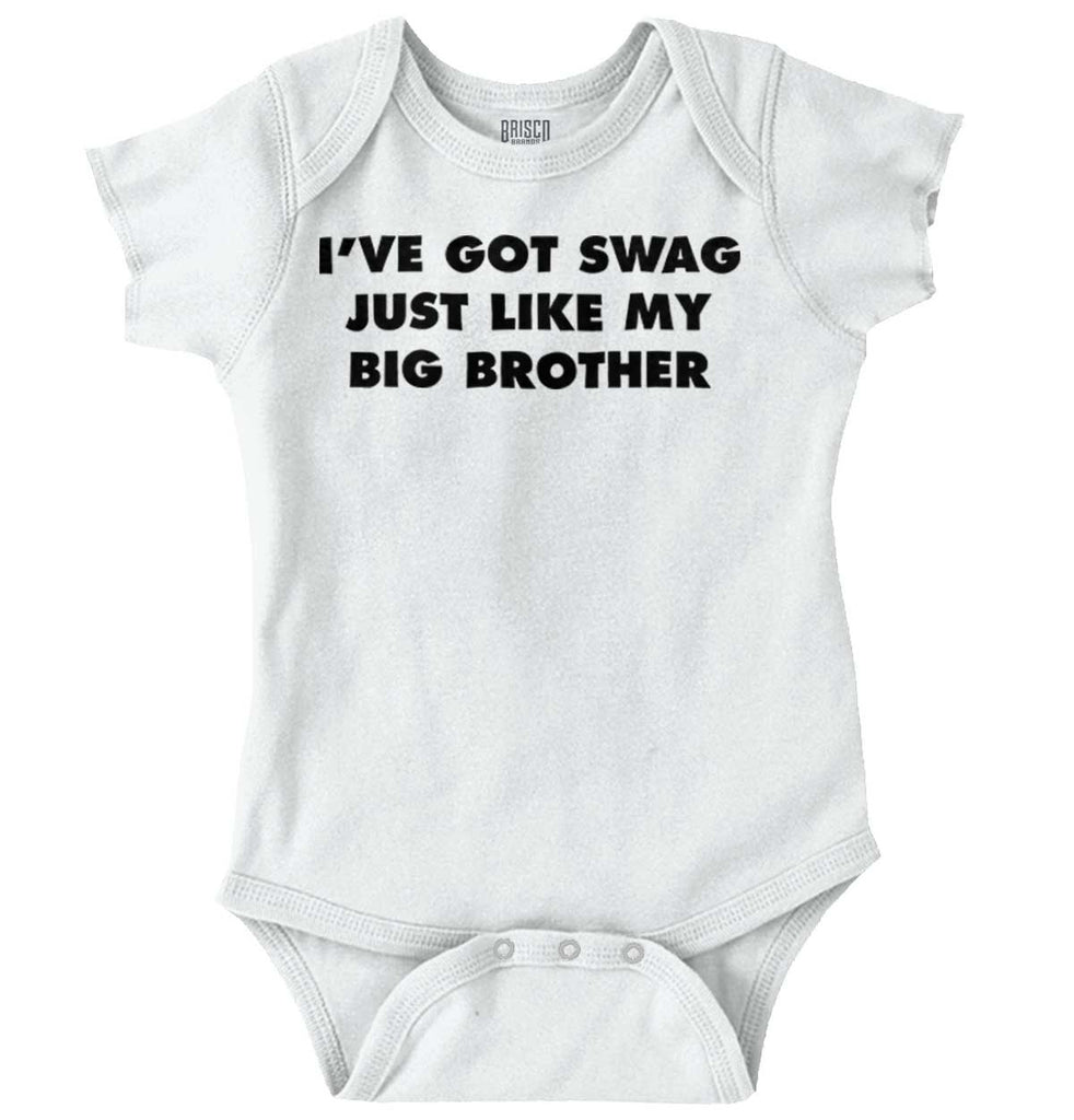 Got Swag Like Big Brother Romper Bodysuit-Direct To Garment Print-Brisco Baby