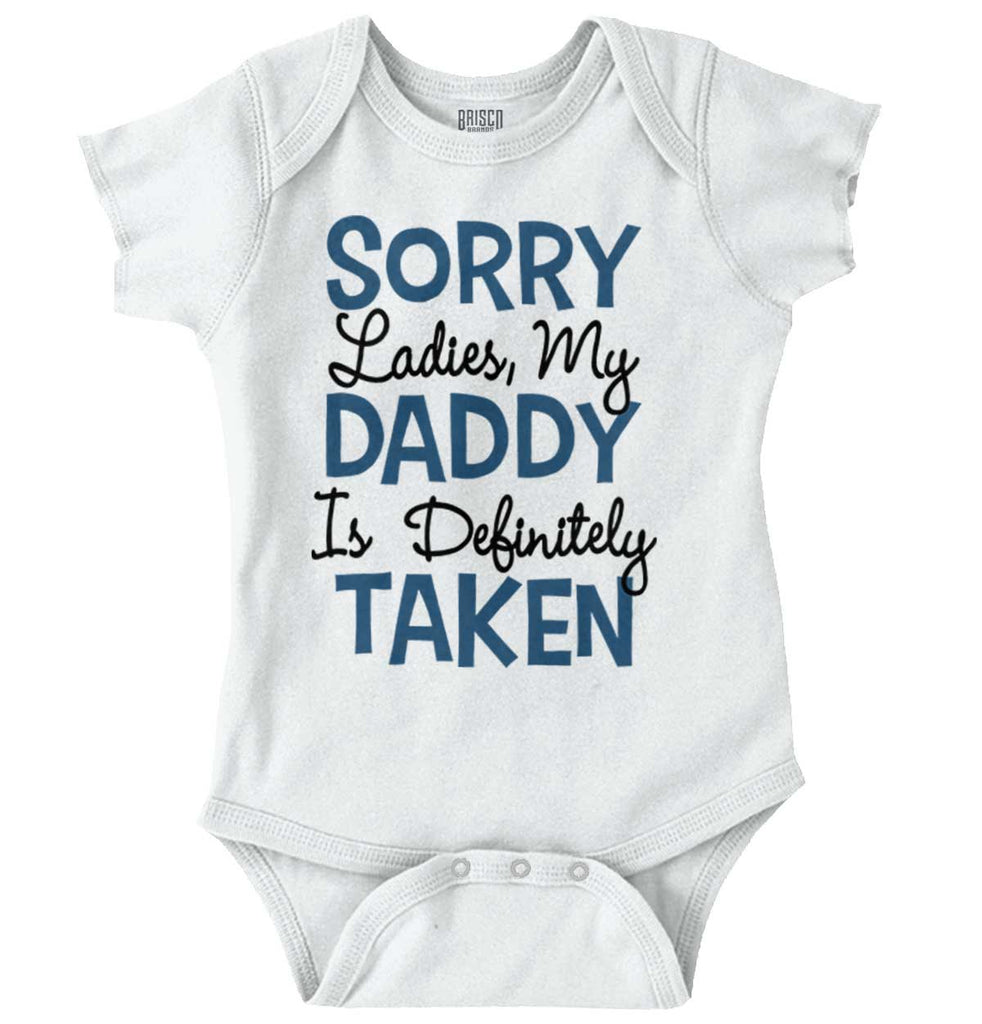 Daddy is Taken Romper Bodysuit-Direct To Garment Print-Brisco Baby