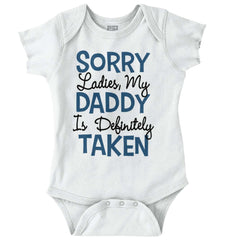 Daddy is Taken Romper Bodysuit-Direct To Garment Print-Brisco Baby