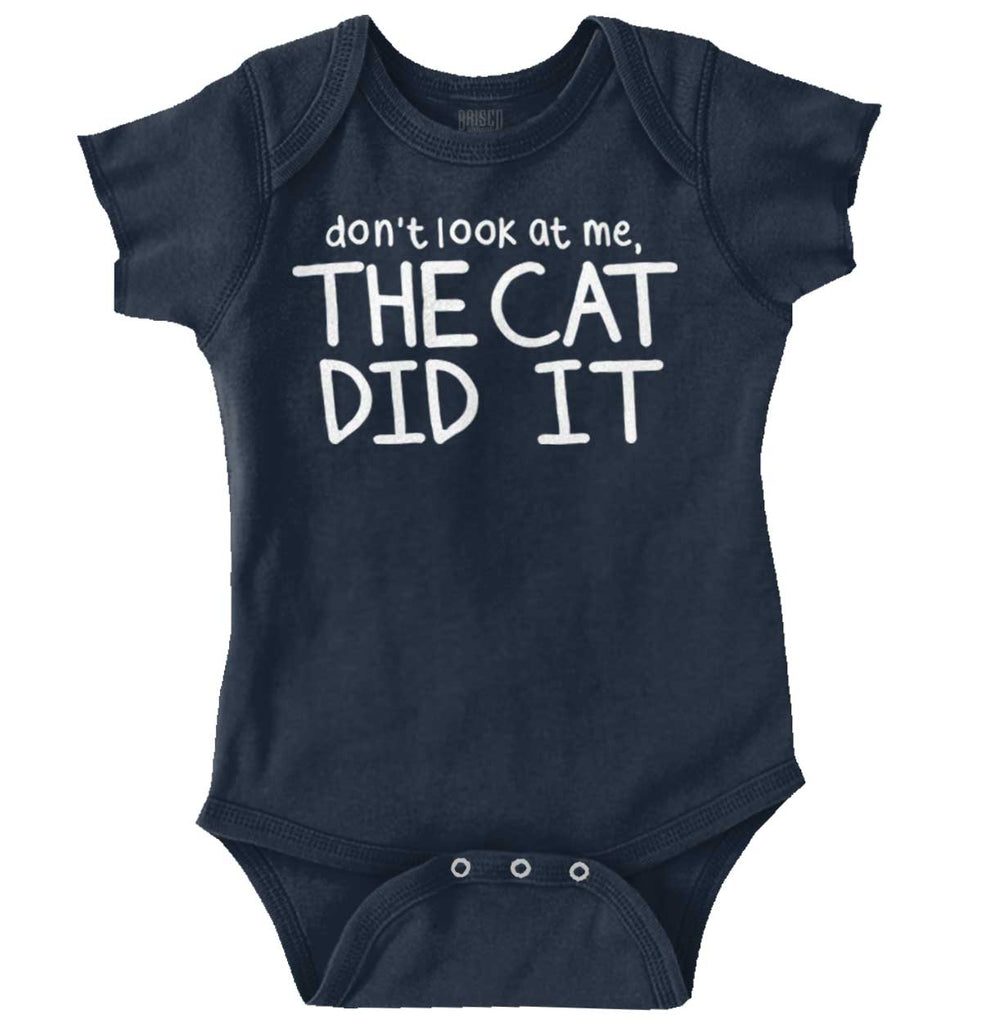 Cat Did It Romper Bodysuit-Direct To Garment Print-Brisco Baby