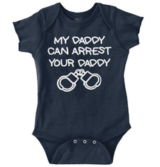 Arrest Your Daddy Romper Bodysuit-Direct To Garment Print-Brisco Baby