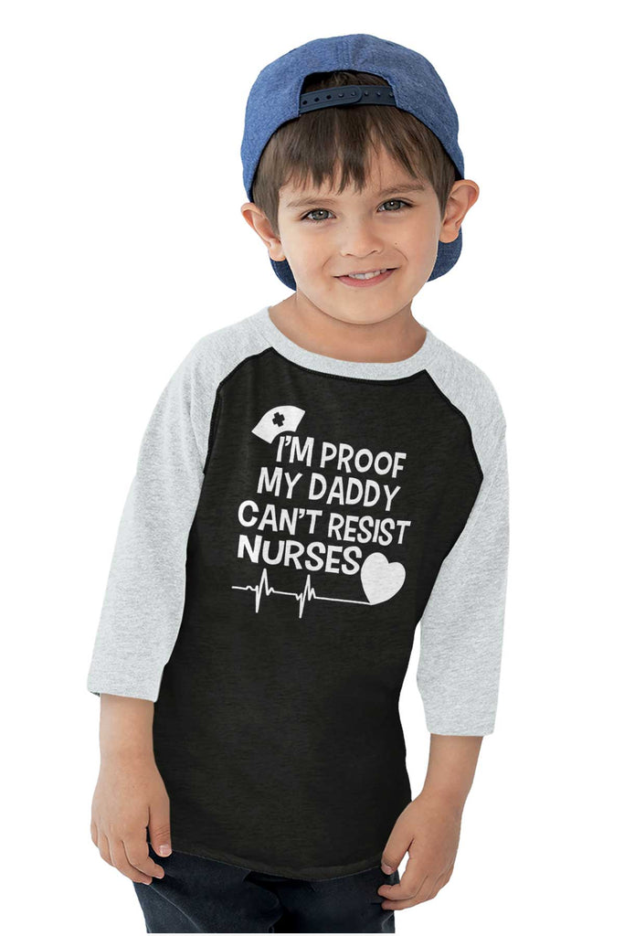 Can't Resist Nurses Toddler Baseball-Direct To Garment Print-Brisco Baby