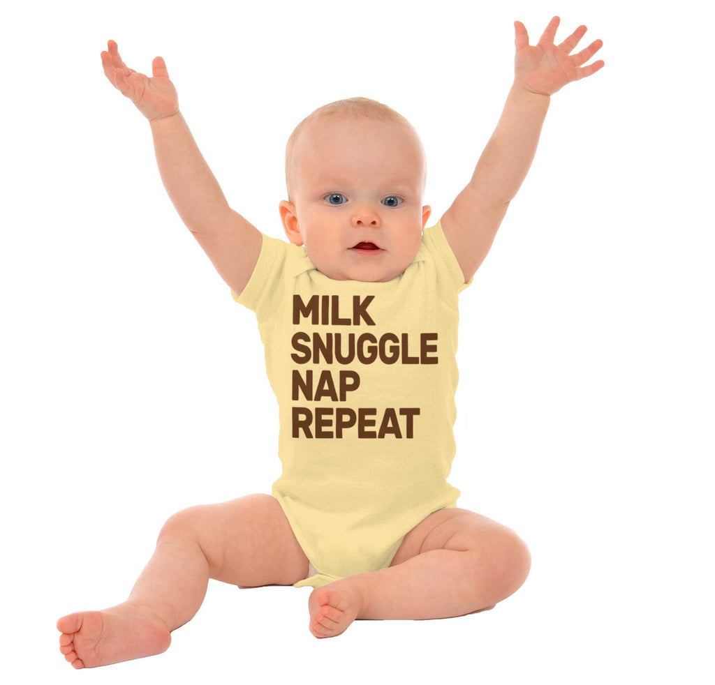 Milk Snuggle Nap Romper Bodysuit-Direct To Garment Print-Brisco Baby