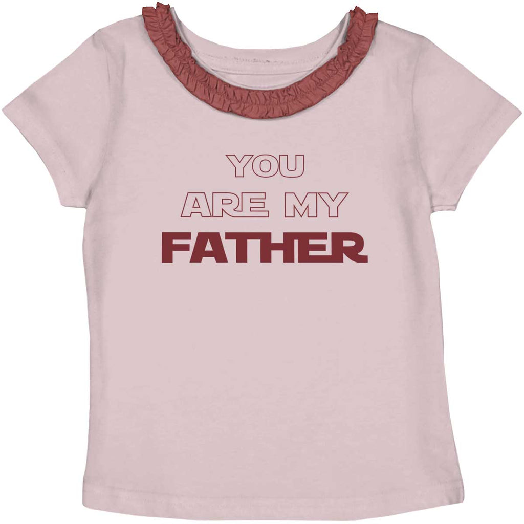 You Are My Father Toddler Ruffled Trim T-Shirt-Direct To Garment Print-Brisco Baby