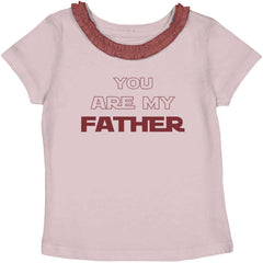 You Are My Father Toddler Ruffled Trim T-Shirt-Direct To Garment Print-Brisco Baby