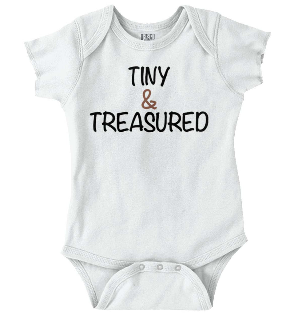 Tiny & Treasured Romper Bodysuit-Direct To Garment Print-Brisco Baby