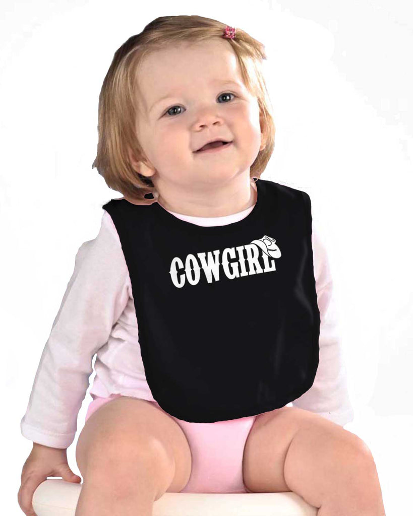 Cowgirl Infant Baby Bib-Direct To Garment Print-Brisco Baby
