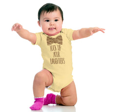Lock Up Your Daughters Romper Bodysuit-Direct To Garment Print-Brisco Baby