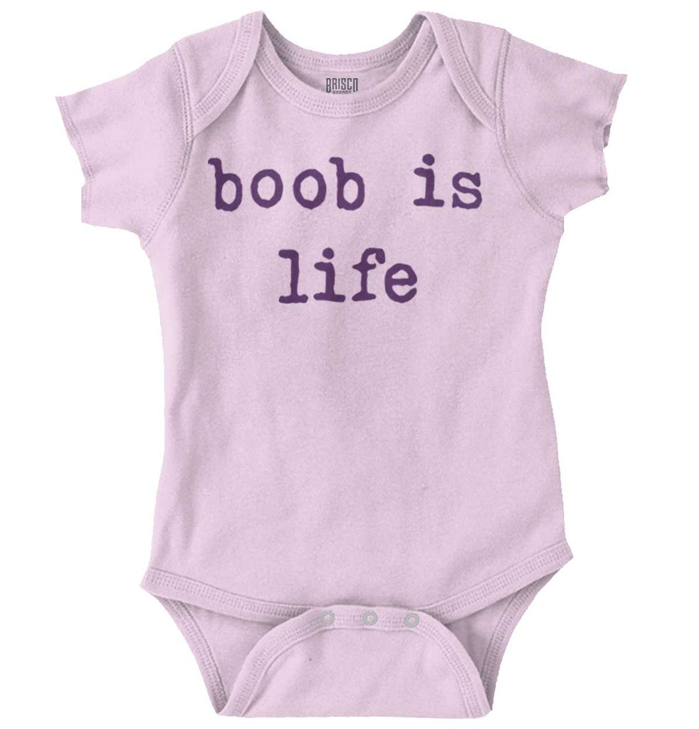 Boob Is Life Romper Bodysuit-Direct To Garment Print-Brisco Baby