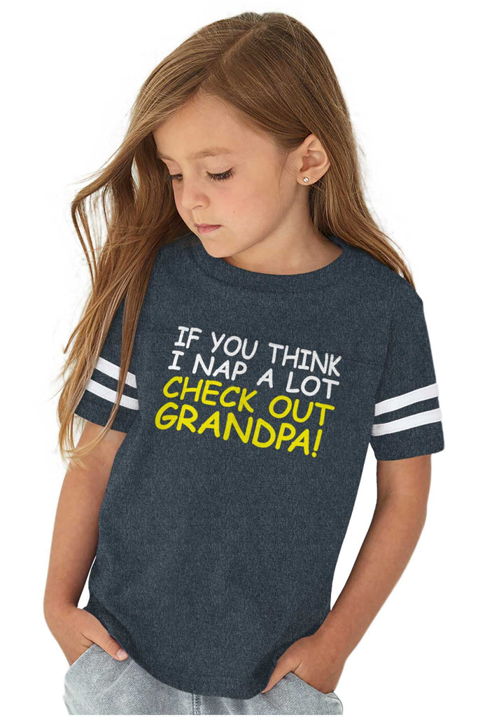 Check Out Grandpa Toddler Football Jersey Tee-Direct To Garment Print-Brisco Baby