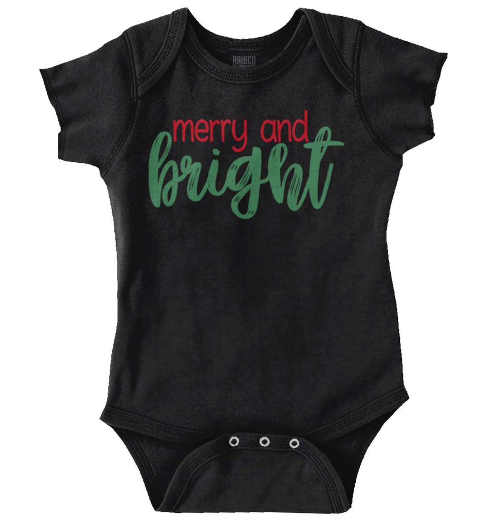 Merry And Bright Romper Bodysuit-Direct To Garment Print-Brisco Baby