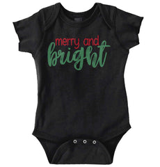 Merry And Bright Romper Bodysuit-Direct To Garment Print-Brisco Baby
