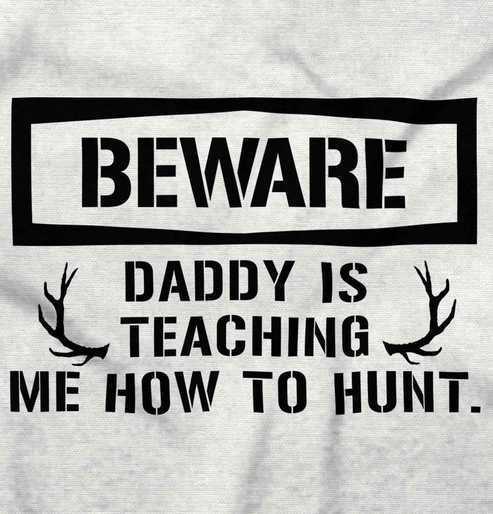 Dad Teaching Me To Hunt Romper Bodysuit-Direct To Garment Print-Brisco Baby