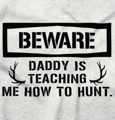 Dad Teaching Me To Hunt Romper Bodysuit-Direct To Garment Print-Brisco Baby