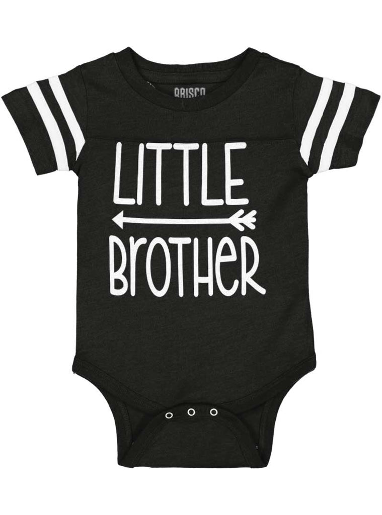Little Brother Football Romper Bodysuit-Direct To Garment Print-Brisco Baby