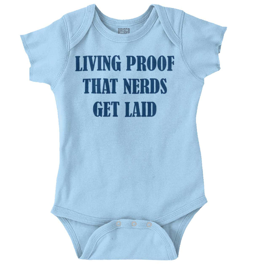 Nerds Get Laid Romper Bodysuit-Direct To Garment Print-Brisco Baby