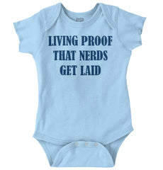 Nerds Get Laid Romper Bodysuit-Direct To Garment Print-Brisco Baby