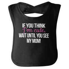 Im Cute Infant Baby Bib-Direct To Garment Print-Brisco Baby