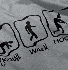 Crawl Walk Hockey Infant Toddler T Shirt-Direct To Garment Print-Brisco Baby