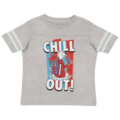 Chill Out Toddler Football Jersey Tee-Direct To Garment Print-Brisco Baby