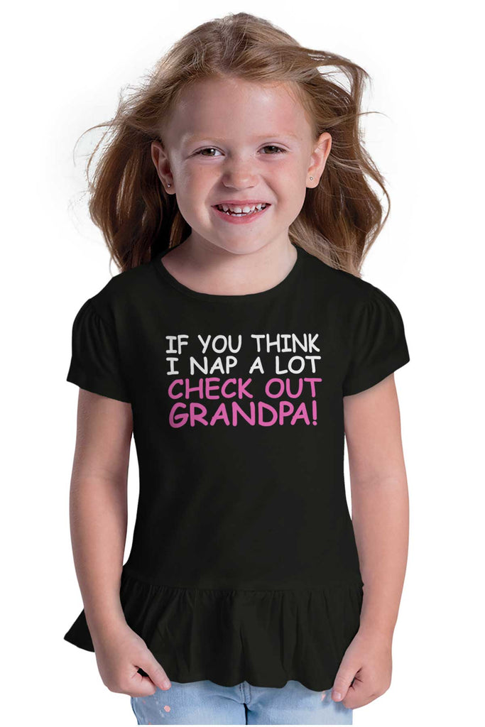 Check Out Grandpa Toddler Ruffle Bottom Tee-Direct To Garment Print-Brisco Baby