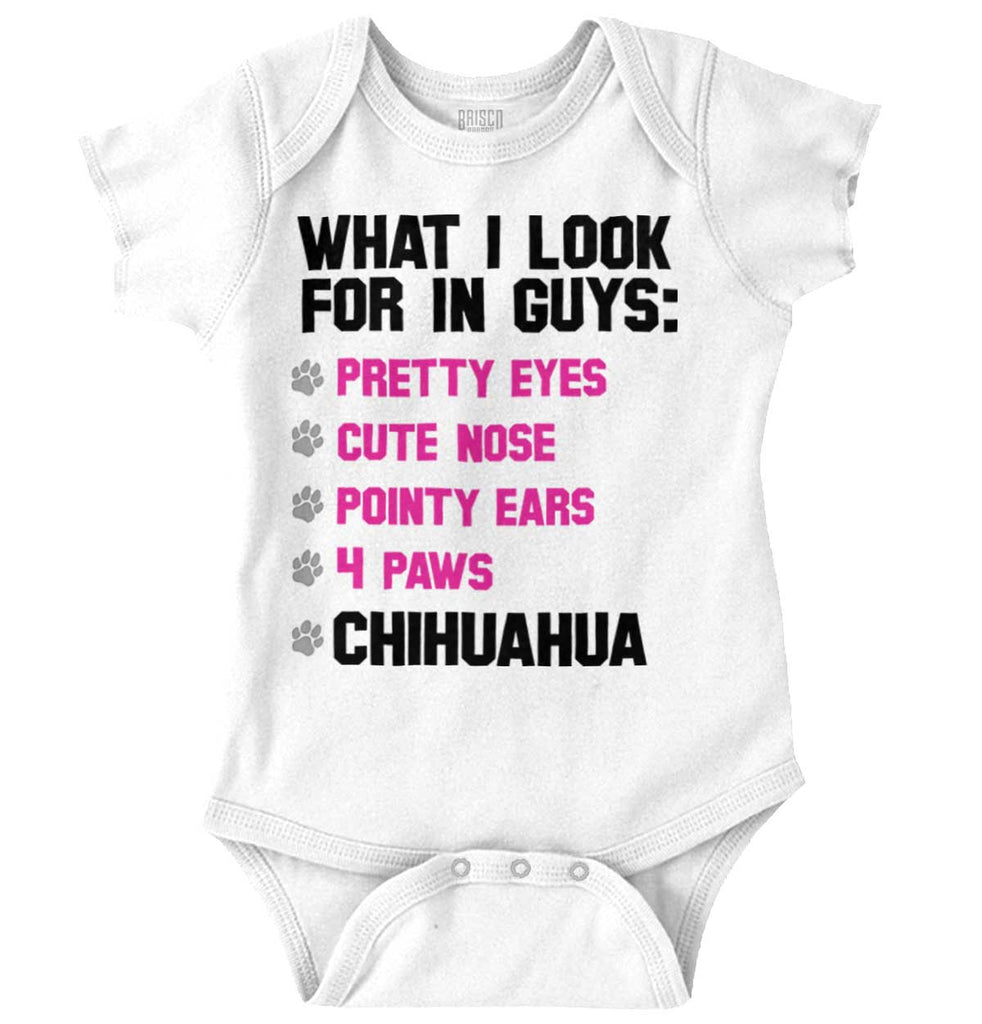 Chihuahua Checklist Romper Bodysuit-Direct To Garment Print-Brisco Baby