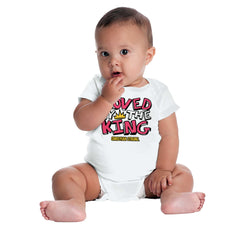 Loved By The King Gerber Onesie-Direct To Garment Print-Brisco Baby
