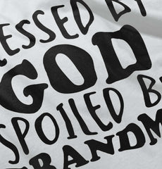 Blessed By God Spoiled By Grandma Romper Bodysuit-Direct To Garment Print-Brisco Baby