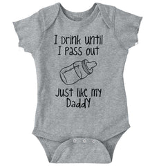 Like My Daddy Romper Bodysuit-Direct To Garment Print-Brisco Baby