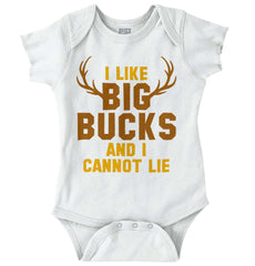 I Like Big Bucks Romper Bodysuit-Direct To Garment Print-Brisco Baby
