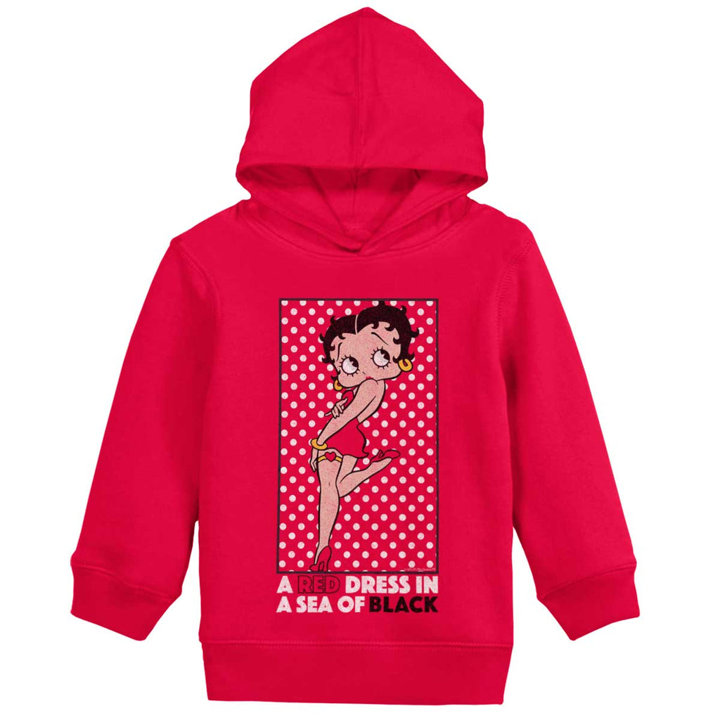 Red Dress Toddler Pullover Hoodie-Direct To Garment Print-Brisco Baby