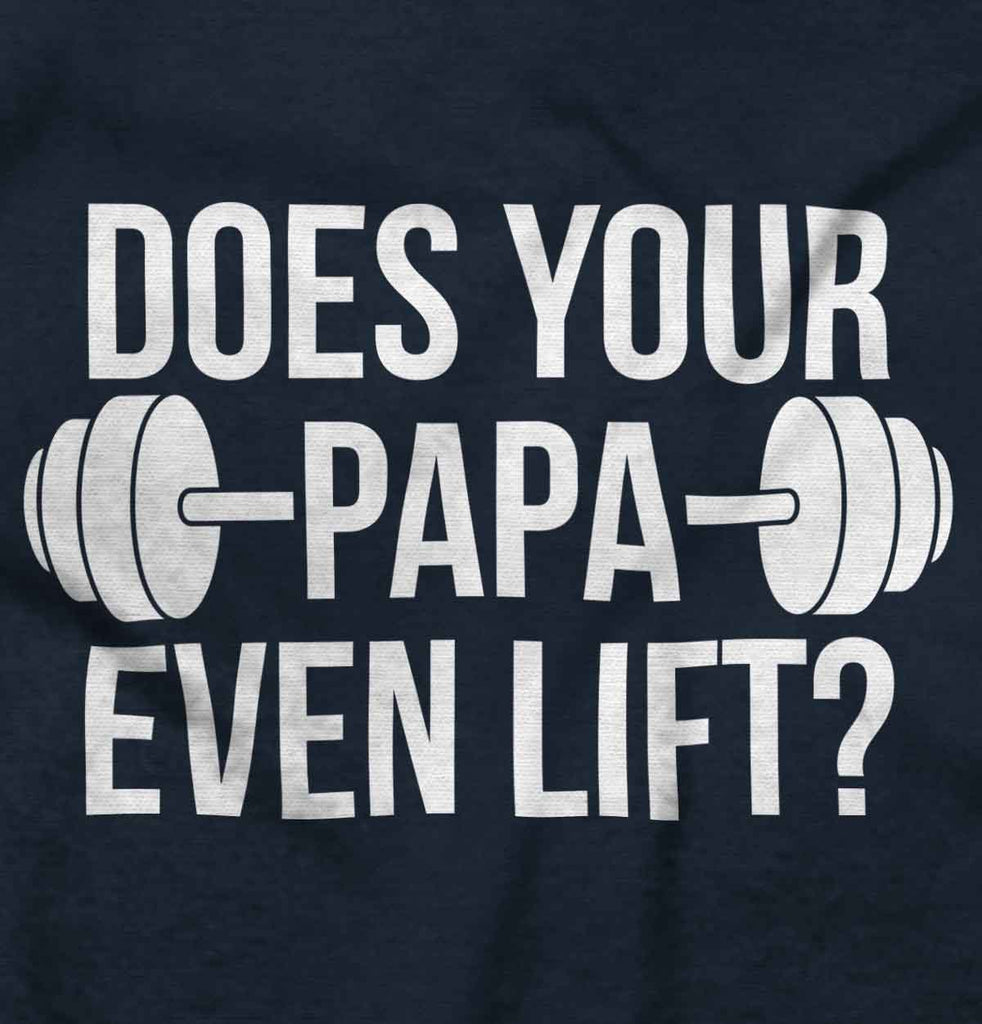 Does Your Papa Lift? Romper Bodysuit-Direct To Garment Print-Brisco Baby
