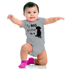 Brother is a Dog Romper Bodysuit-Direct To Garment Print-Brisco Baby