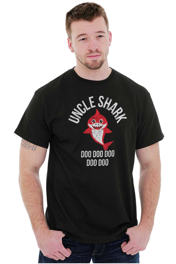 Cartoon Uncle Shark T Shirt-Direct To Garment Print-Brisco Baby