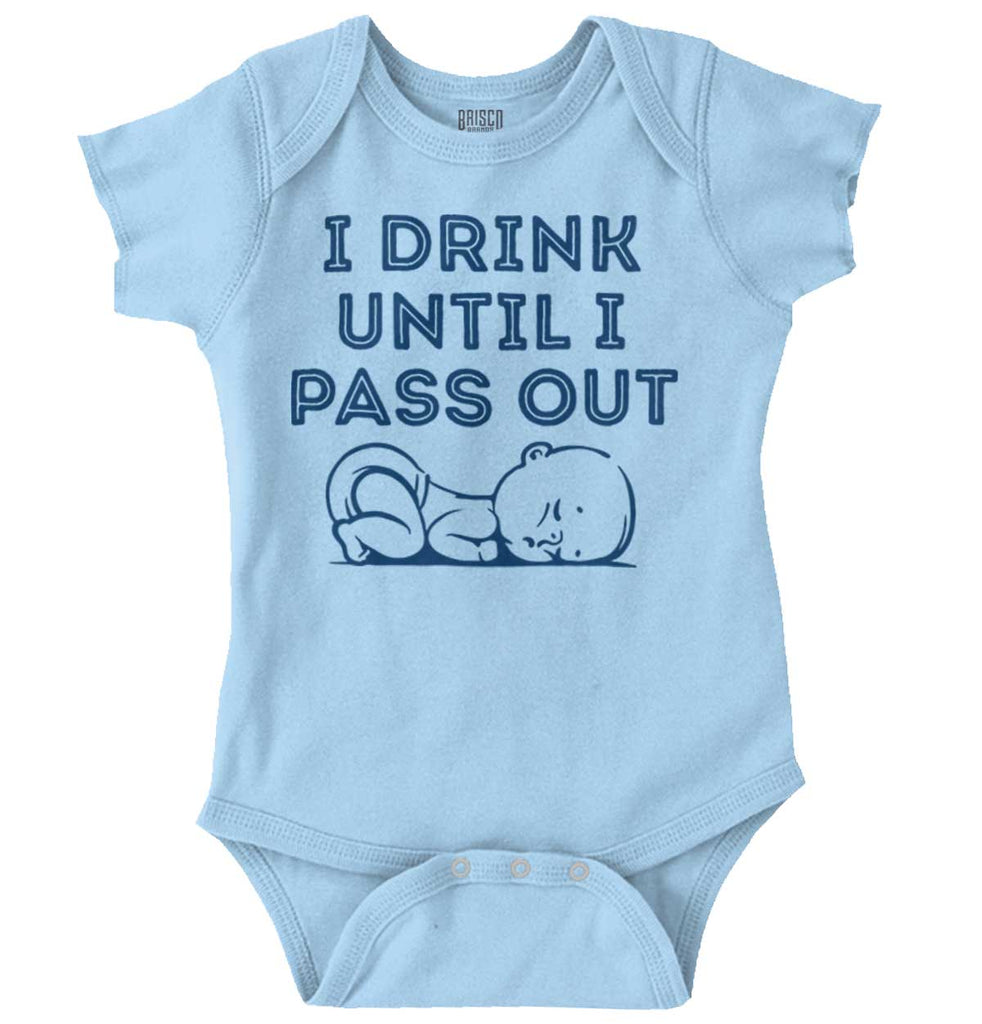 Until I Pass Out Romper Bodysuit-Direct To Garment Print-Brisco Baby