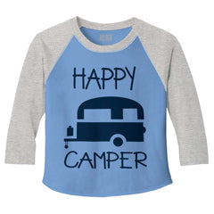 Happy Camper Toddler Baseball-Direct To Garment Print-Brisco Baby