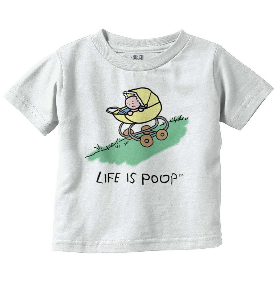 Downhill Stroller Infant Toddler T Shirt-Direct To Garment Print-Brisco Baby