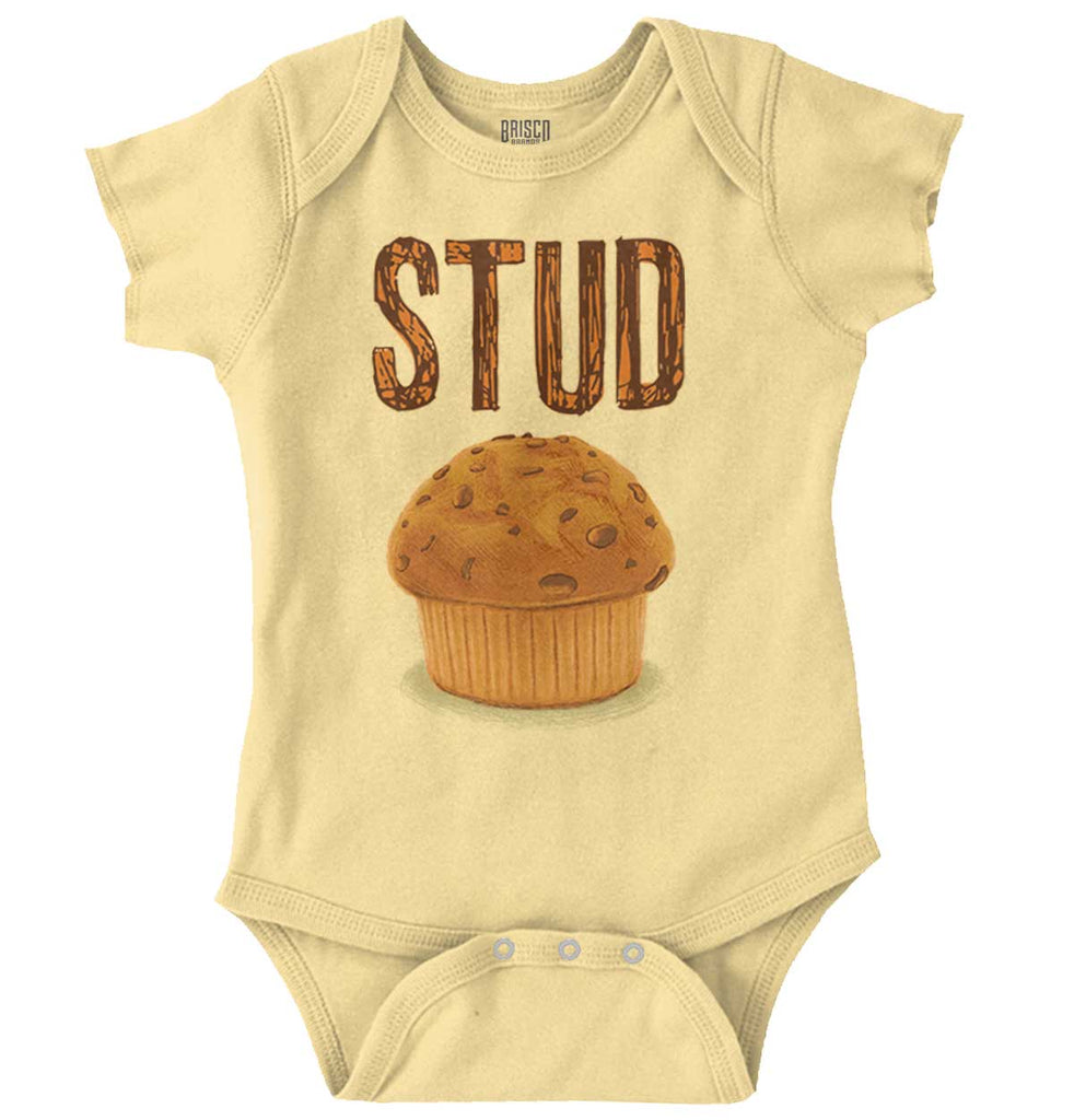 Stud Muffin Romper Bodysuit-Direct To Garment Print-Brisco Baby