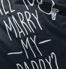 Marry My Daddy Romper Bodysuit-Direct To Garment Print-Brisco Baby